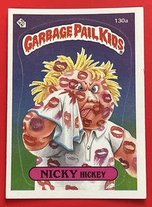 1986 Topps Garbage Pail Kids Serie 4 #130a Nicky Hickey 1 Stern * Rückseite EX - Bild 1 von 2