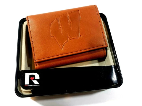 UW-W Wisconsin Badgers Wallet Embossed Trifold   Local Small Midwest LOCAL Cover