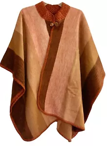 Soft & Cozy Alpaca Hand-knitted Poncho open style Imported S000081 - Picture 1 of 12