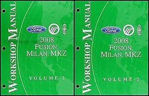 2008 Fusion Milan Mkz Tienda Manual Juego Ford Lincoln Mercury Taller Servicio - Imagen 1 de 3