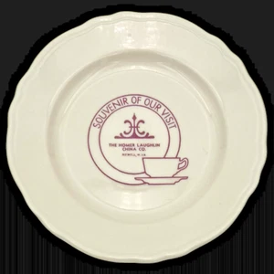 PLATO DE PAN LLC 1997 borde ancho borde festoneado Homer Laughlin recuerdo años 90 de colección - Imagen 1 de 8