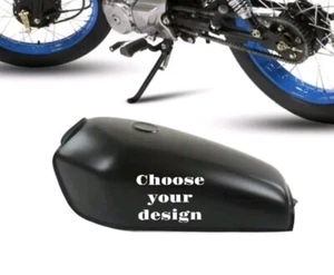 Einfarbiger Motorradtank individuell geschnittener Vinylaufkleber Abziehbild X2 Ihr Design - Bild 1 von 1