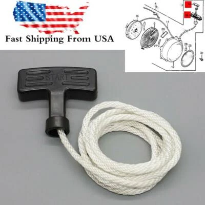 Cuerda de arranque y mango para arranque de retroceso para Honda 1973-1985 ATC70 ATC200 ATV Foto 1 de 4