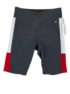Pantalones cortos para mujer Tommy Hilfiger talla XL gris con esmoquin rojo y blanco estilo deportivo - Imagen 1 de 7