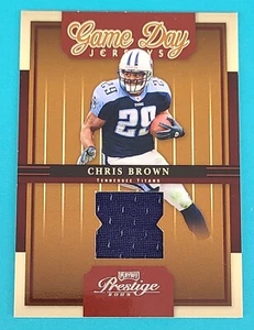 2005 Playoff Prestige Game Day Jerseys #GJ-10 Chris Brown Titans Card K8 - Picture 1 of 2
