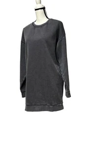 Vestido mini sudadera oversize lavado ácido carbón XS de ASOS DESIGN - Imagen 1 de 11