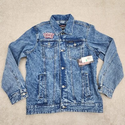 Members Only Men Large Looney Tunes Denim Jacket Blue - Image 1 of 4