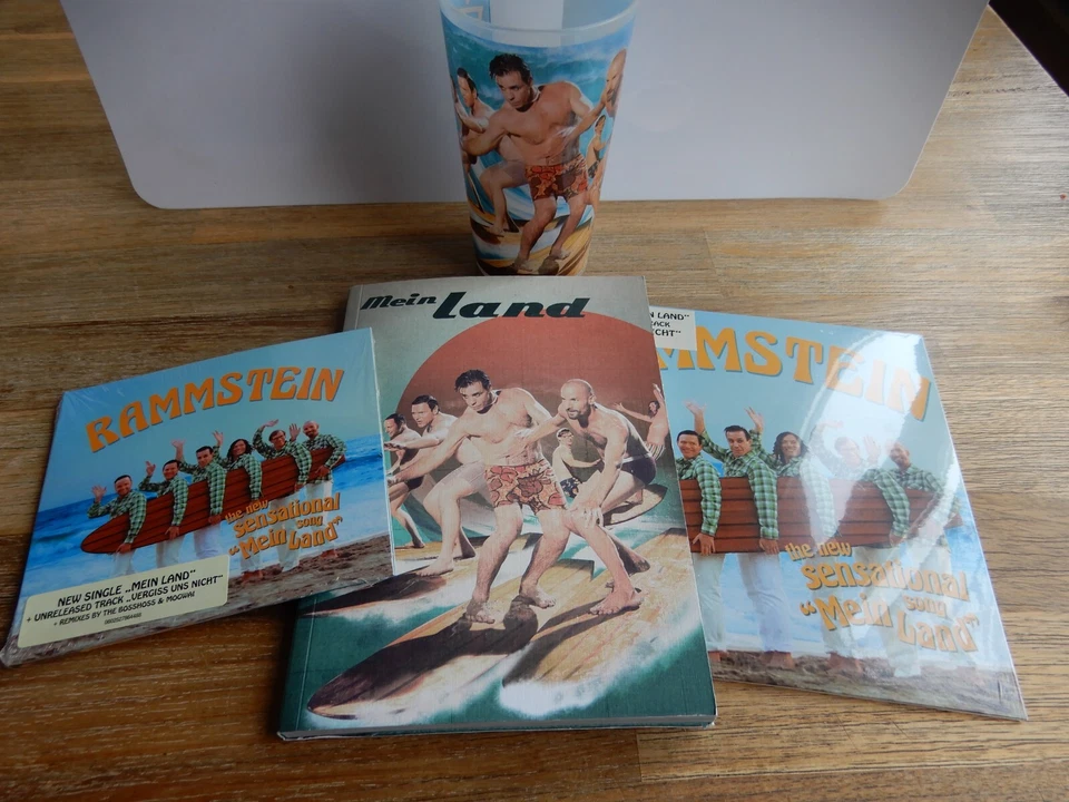 4 x RAMMSTEIN MEIN LAND VINYL CD HEFT POSTKARTEN TOUR BECHER SET KONVOLUT OVP - Bild 1 von 4