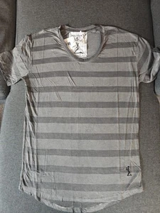 Religion Striped T-shirt - Storm Grey Colourway - Size L - Picture 1 of 10