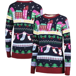 ASTON VILLA Weihnachtspullover Damen 10 Offiziell Festlich Pullover XM40 - Bild 1 von 9