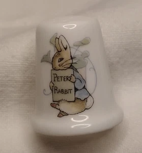 Wedgwood Peter Rabbit Beatrix Potter Bone China Thimble England 1983 - Picture 1 of 2