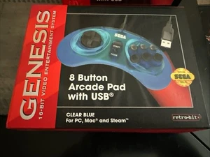 Retro-Bit Official Sega Genesis USB Controller 8-Button Arcade Pad - Picture 1 of 2