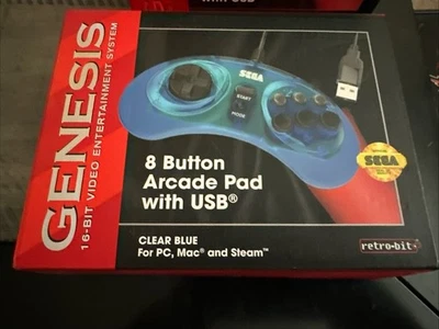 Retro-Bit Official Sega Genesis USB Controller 8-Button Arcade Pad - Image 1 of 2