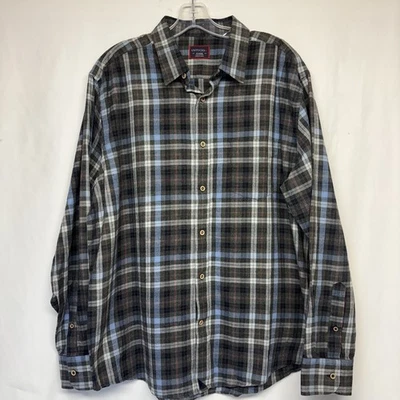 UNTUCKit Carano Flannel Shirt Mens XL Plaid Button Up Long Sleeve Cotton Casual  - Image 1 of 4