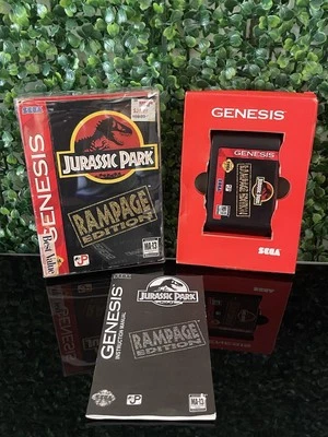 Jurassic Park: Rampage Edition Sega Genesis, 1994 Game Box Manual For Colectors - Image 1 of 4