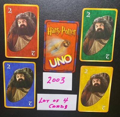 HARRY POTTER   UNO 2003  Lot of 4   Rubeus Hagrid  Cards - Image 1 of 2