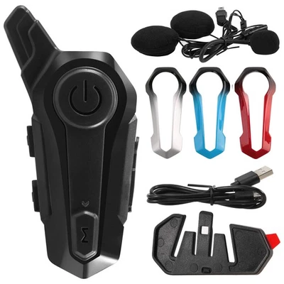 Motorrad Bluetooth Helm Intercom Universal Interphone Headset mit Rauschunt8149 - Bild 1 von 4
