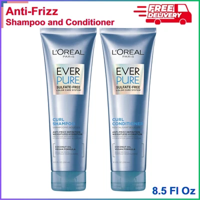 2 PACK L'Oreal Paris Sulfate Free Shampoo and Conditioner for Curly Hair, 8.5 Oz - Image 1 of 4