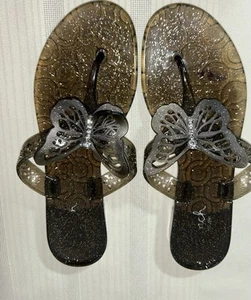 Coach Pasarella Butterfly Jelly Sandals Size 8 Flats - Picture 1 of 4