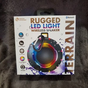Lifestyle Advanced TERRAIN Rugged LED Light Wireless Speaker CSP-6800BLK - Picture 1 of 8