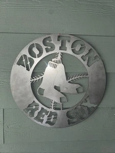 Boston Red Sox Metal Art Decor Hand Made 13"x13"x2/8" - Picture 1 of 10