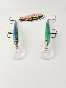 (2) Vintage Bagley Diving 5" DD5 BANG-O-LURE Lot (Z64 & Z09 Dazzle Colors) - Picture 1 of 6