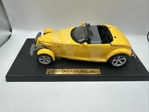 Anson Plymouth Prowler 1/18 On Base diecast car yellow No box Still Strapped - Picture 1 of 18