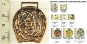 Western-themed decorative fobs, various designs & keychain options - Picture 1 of 7
