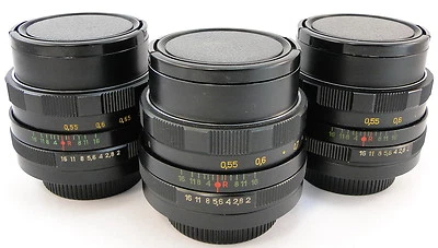 *SERVICED* LOT 3 x HELIOS 44m 58mm f/2 Russian Soviet USSR Lens Screw Mount M42 Foto 1 de 4