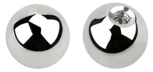 SET 2 Titan Piercing Ersatz Schraub Kugeln Verschluss für 1,6mm in 3-8mm Größe - Bild 1 von 12