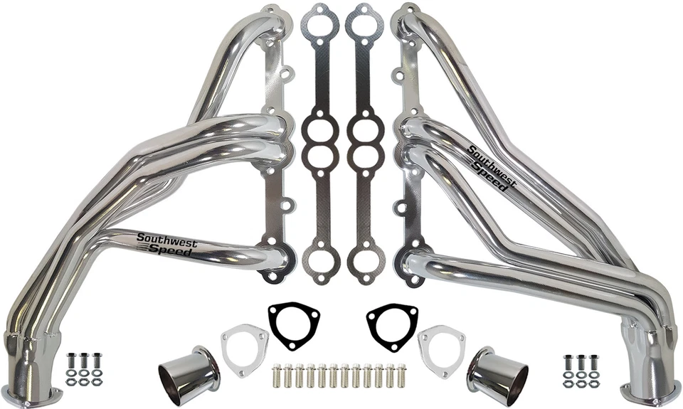 NEW PERFORMANCE LONG TUBE HEADERS,66-91 TRUCKS,JIMMY,SBC 265-400,CERAMIC COATED - Image 1 of 1