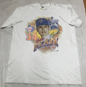 VTG 90s NOLAN RYAN TEXAS RANGERS T SHIRT TOPPS 40 YRS BASEBALL TENNESSE RIVER XL - Picture 1 of 9