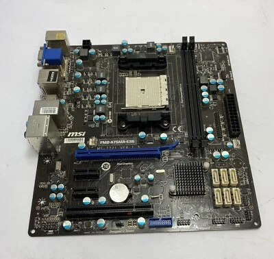 MSI MS-7721 VER: 1.3 / FM2-A75MA-E35 Socket FM2 Motherboard No BackPlate - Image 1 of 4