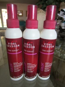 3x VIDAL SASSOON VS-PRO Series Color Protect Spray for Color Treated Hair 5.07oz - Picture 1 of 3