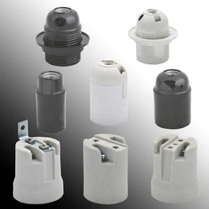 Lampen Sockel E14 E27 Porzellan Kunststoff Fassung Adapter Sockel Lampenfassung - Bild 1 von 53