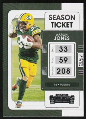 2021 Panini Contenders Aaron Jones #36 FOOTBALL Green Bay Packers - Image 1 of 2