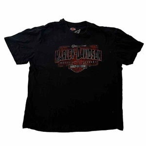 Harley Davidson Shirt Men 2XL Black Tee 2015 Biker Built Mankato Mn - Picture 1 of 11