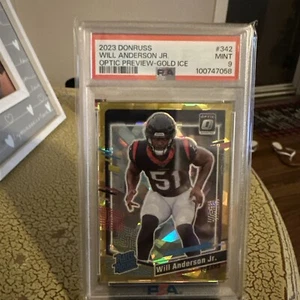 2023 Donruss Will Anderson Jr Optic Gold Ice /10 PSA 9 #342 RC - Picture 1 of 4