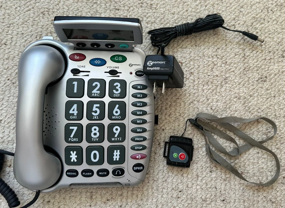 Teléfono de respuesta a emergencias Geemarc Ampli600 teléfono de una sola línea 4950A alarma remota Foto 1 de 4
