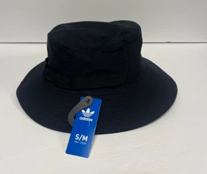 NWT Adidas Originals Unisex Webbing Boonie Black Bucket Hat Small/Medium New $32 - Picture 1 of 10