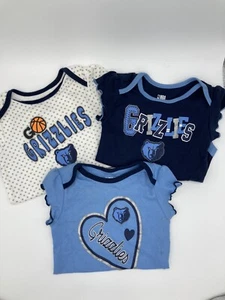 NBA Memphis Grizzlies One Piece Bodysuit Set Of Three Size 12 Month Girl - Picture 1 of 5