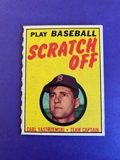 1971 Topps Scratch-offs Carl Yastrzemski- gorgeous front but scratched VG-EX