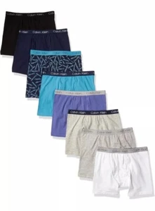 CALVIN KLEIN 8 pc BOXER BRIEF UNDERWEAR Boys Size S - Picture 1 of 4