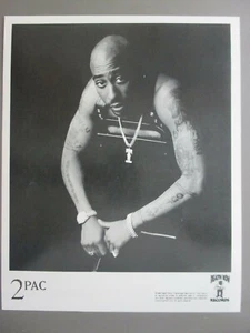 2PAC Shakur black & white 8 X 10 glossy promo photo 1996 on chair ! - Picture 1 of 1