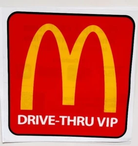 MCDONALDS VIP Drive Thru Privileges CAR STICKER Internal MALAYSIA 2020 NEW Red - Imagen 1 de 13