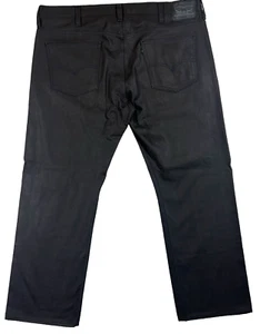 New mens matte black Levis 569 loose straight jeans denim rigid 42 x 32 - Picture 1 of 7