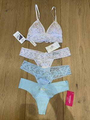 HANKY PANKY, COMANDO Conjunto Bralette Boda Novia Paquete Tanga I Do Mrs. Nuevo Con Etiquetas Foto 1 de 4