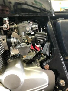 HONDA CB550 CB350F CB400F 35mm - 39mm BLACK POD air filters filter x 4 K&N style - Picture 1 of 6