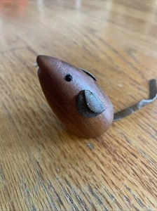 Wooden Mouse Wood Figurine Made in Denmark 2.75” Tall - Picture 1 of 9