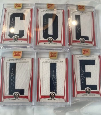 2009 Bowman College Letter Patch Austin Collie /115 Complete Set Auto Colts - Image 1 of 4